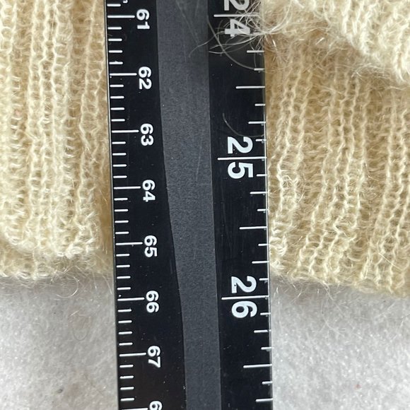 THE LOFT Womens L Cream Soft Knit Crochet Cowl Neck Long Sleeve Sweater Top - Picture 7 of 12